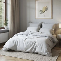 Jogo de Cama L'Essentiel microfibra total branco leve 7 peças