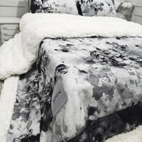 Cobertor Soft Reale Foral Abstrato com 2 Fronhas