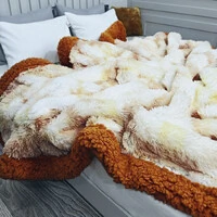 Cobertor Pelúcia com Pele de Carneiro Gabarse Terracota