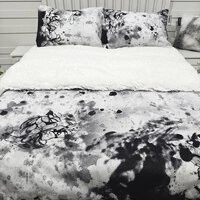 Cobertor Soft Reale Foral Abstrato com 2 Fronhas