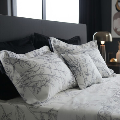 Foto Jogo de 2 Fronhas Forêt Algodão 200 fios mais 1 Almofada