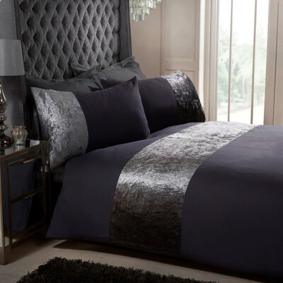 FotoJogo de 2 Fronhas Venere Black Gabardine com Veludo