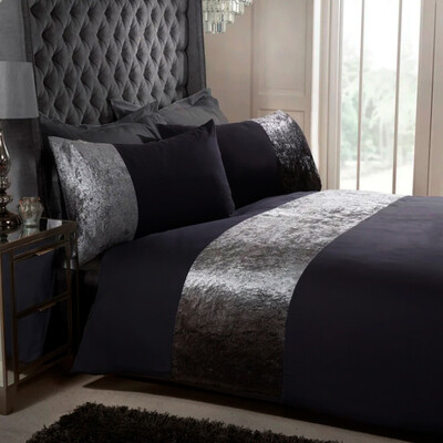 Foto Jogo de Cama Venere Black 6 Peças Gabardine com Veludo