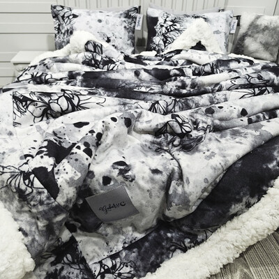 FotoCobertor Soft Reale Foral Abstrato com 2 Fronhas