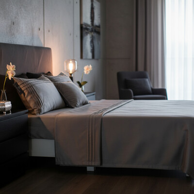 FotoJogo de Lençol Plissée Bambu 5 peças