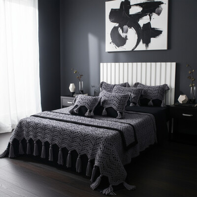 Foto Jogo de cama Le Unique Crochê Lã de Algodão Egípcio com percal 600 fios 15 Peças