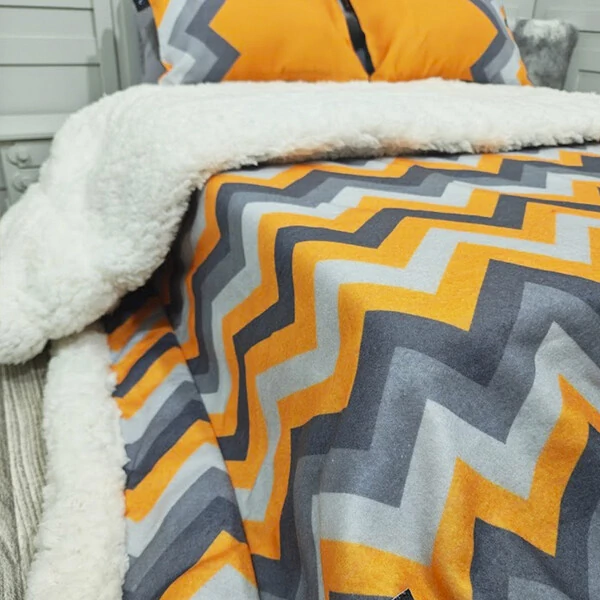 Cobertor Soft Reale Chevron Com Duas Fronhas