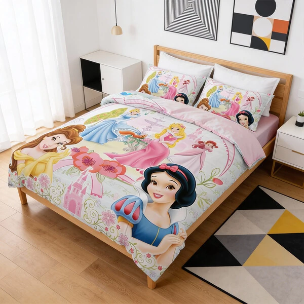Jogo de Cama Princesas 4 peças PercalFlex