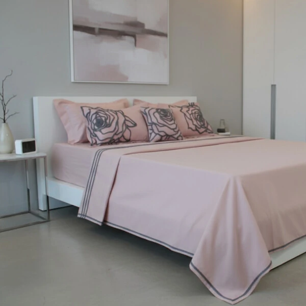 Jogo de Lençol Roses Algodão 200 fios 4 Peças