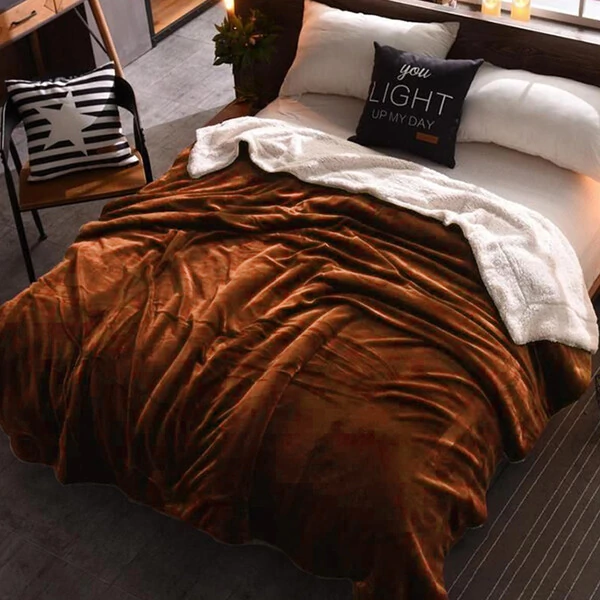 Cobertor Charmessy Veludo com Pele de Carneiro - 6 Opções de Cores