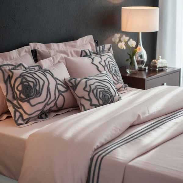 Jogo de 4 fronhas Roses Algodão 200 fios