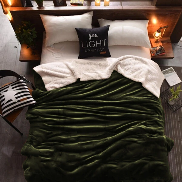 Cobertor Charmessy Veludo com Pele de Carneiro - 6 Opções de Cores