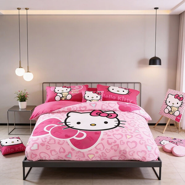 Jogo de Cama Hello Kitty 4 peças PercalFlex