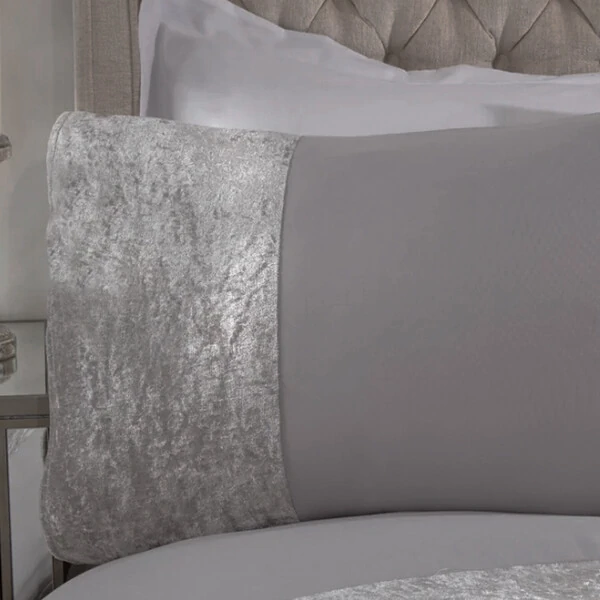 Jogo de Cama Venere Gray 6 Peças Gabardine com Veludo