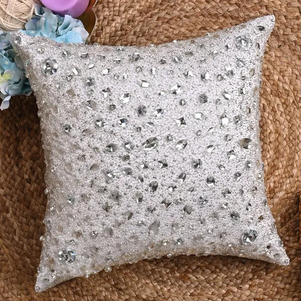 Almofada Cetim Crystale Prata