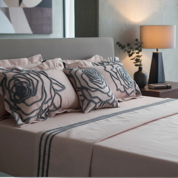 Jogo de Cama Roses Algodão 200 fios 8 Peças