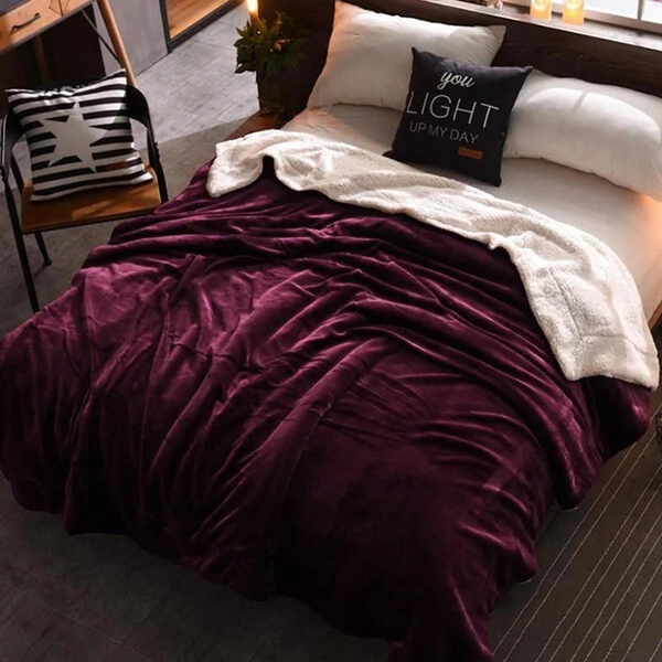 Cobertor Charmessy Veludo com Pele de Carneiro - 6 Opções de Cores