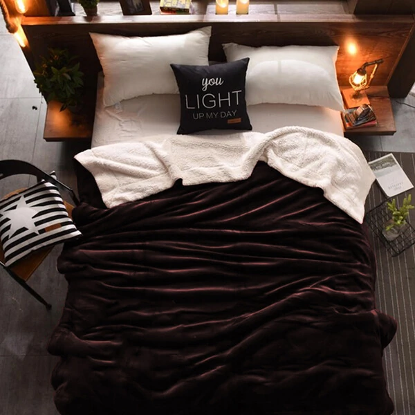 Cobertor Charmessy Veludo com Pele de Carneiro - 6 Opções de Cores