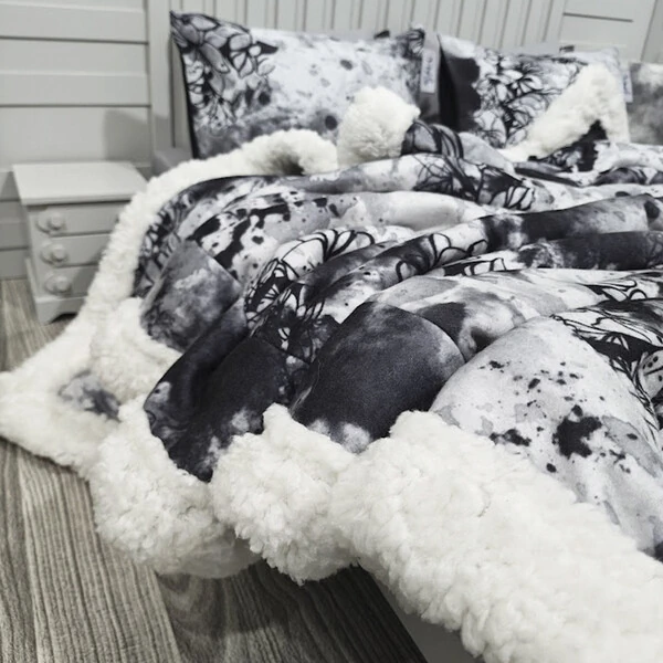 Cobertor Soft Reale Foral Abstrato com 2 Fronhas