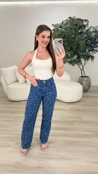 Calça Jeans Wide Leg
