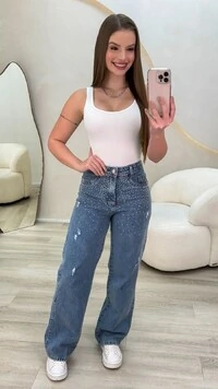 Calça jeans Wide Leg