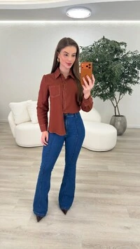 Calça Jeans Flare