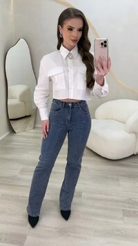 Calça Jeans Wide Leg