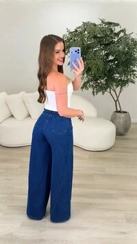 Calça Jeans Wide Leg