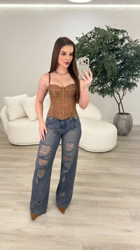 Calça Jeans Wide Leg