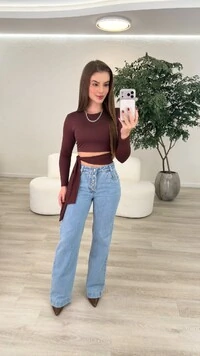 Calça Jeans Wide Leg