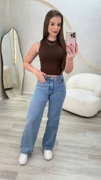 Calça Jeans Wide Leg
