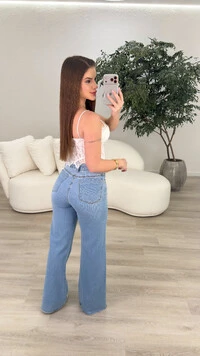 Calça Jeans Wide Leg