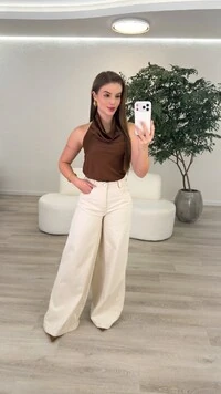 Calça Jeans Wide Leg