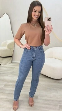 Calça Jeans Mom