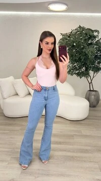 Calça Jeans Flare