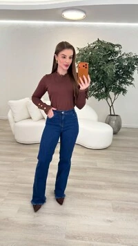Calça Jeans Wide Leg