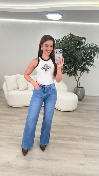 Foto Calça Jeans Wide Leg