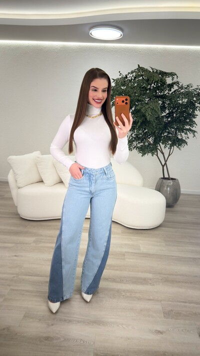 Foto Calça Jeans Wide Leg