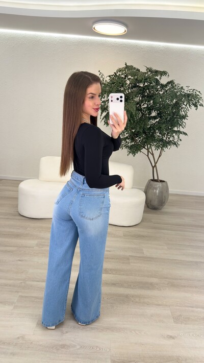 FotoCalça Jeans Wide Leg