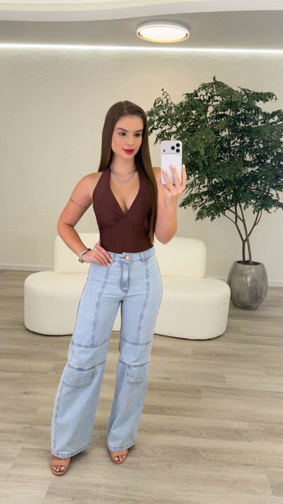 Foto Calça Jeans Wide Leg