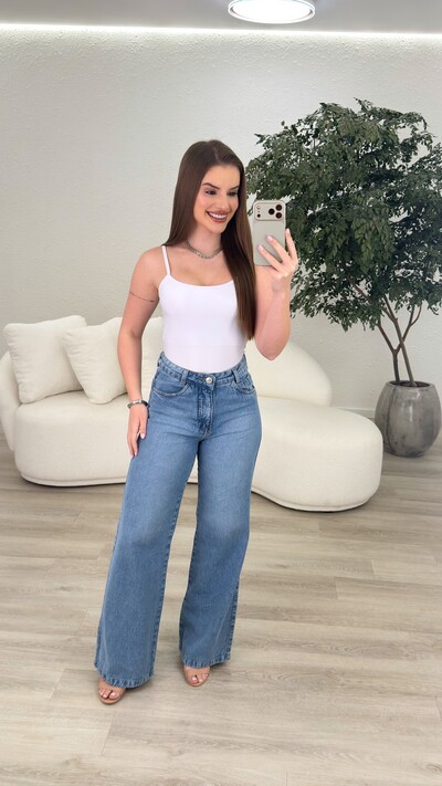 Foto Calça Jeans Wide Leg