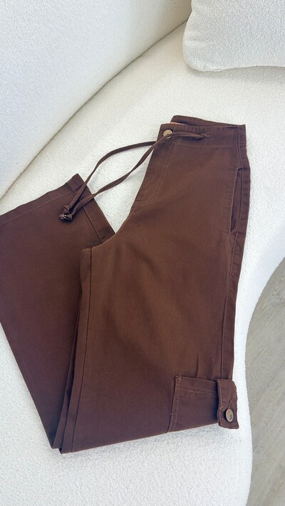 Foto Calça Jeans Wide Leg Cargo