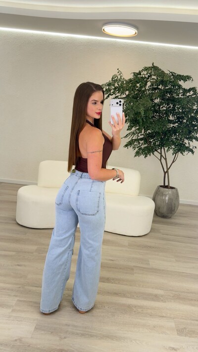 FotoCalça Jeans Wide Leg
