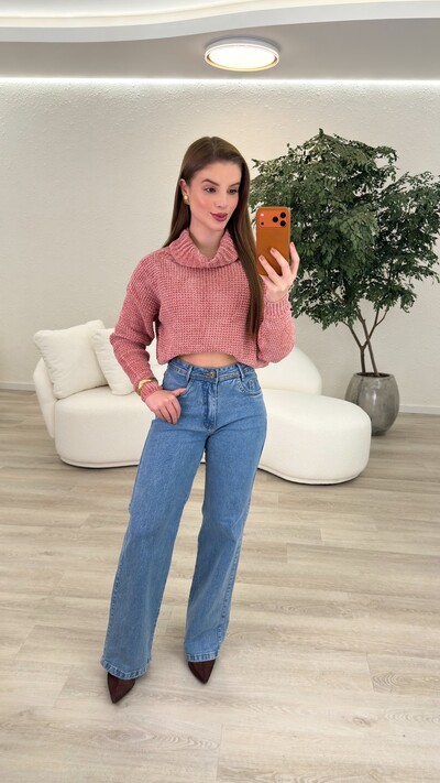 Foto Calça Jeans Wide Leg