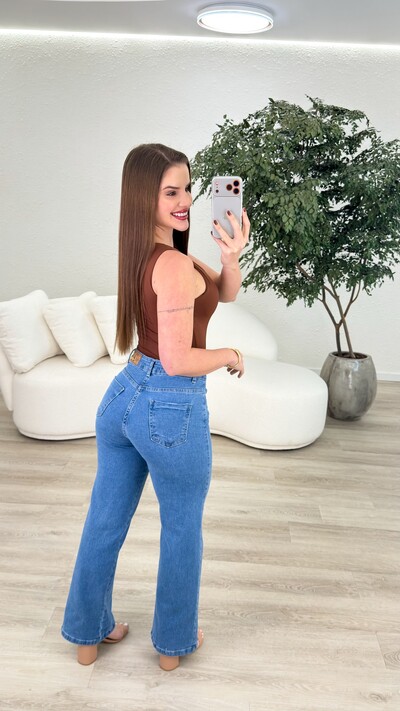 Foto Calça Jeans Wide Leg
