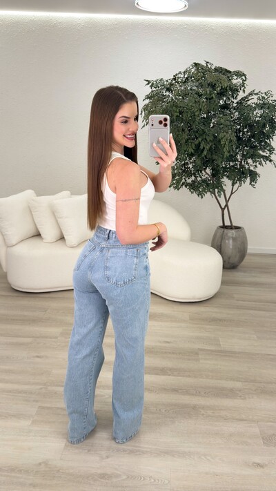 Foto Calça Jeans Wide Leg