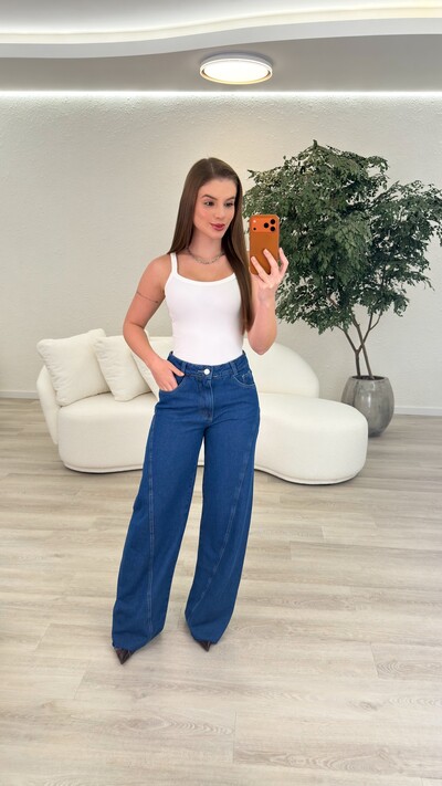 Foto Calça Jeans Wide Leg