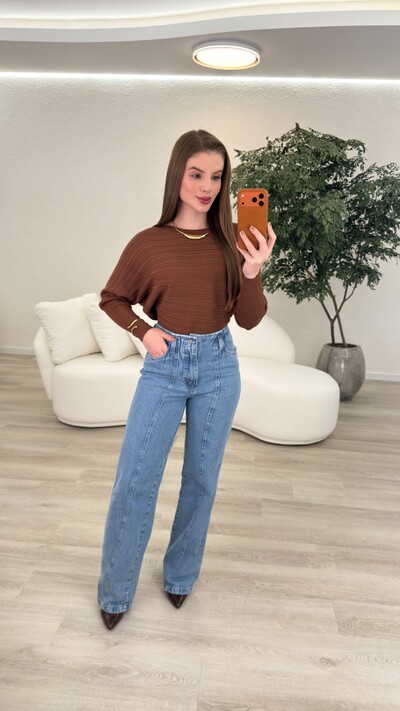 Foto Calça Jeans Wide Leg