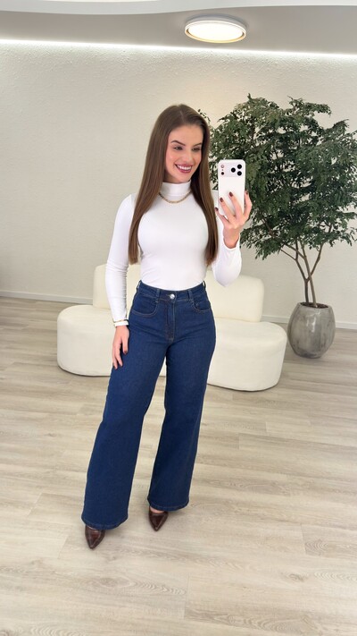 Foto Calça Jeans Wide Leg