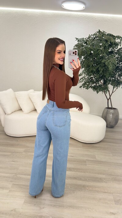 Foto Calça Jeans Wide Leg